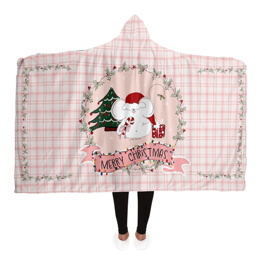 Mouse Christmas Hooded Blanket