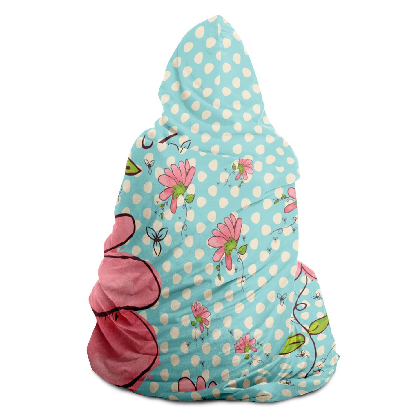 Pink Daisy Hooded Blanket