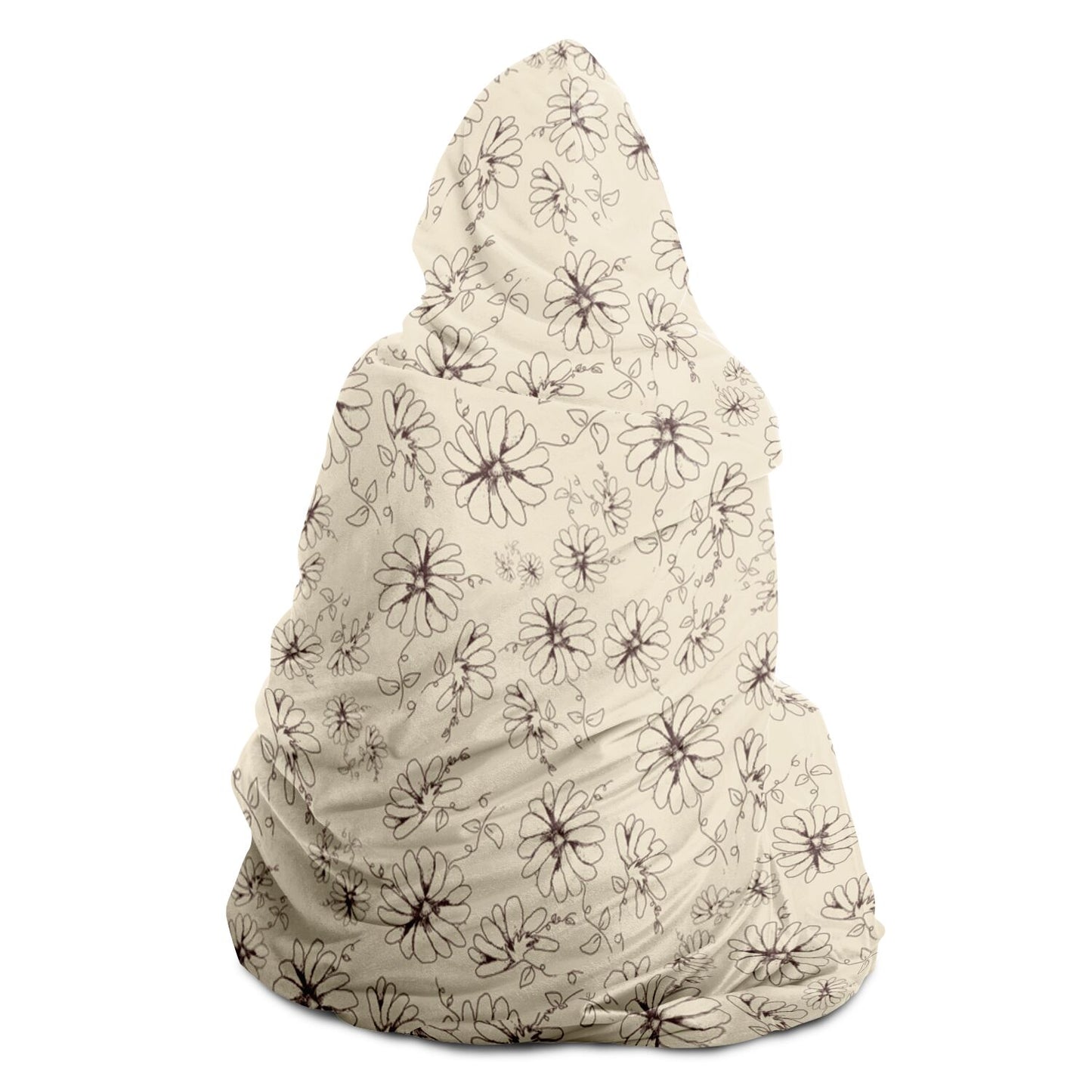 Line Daisy Hooded Blanket