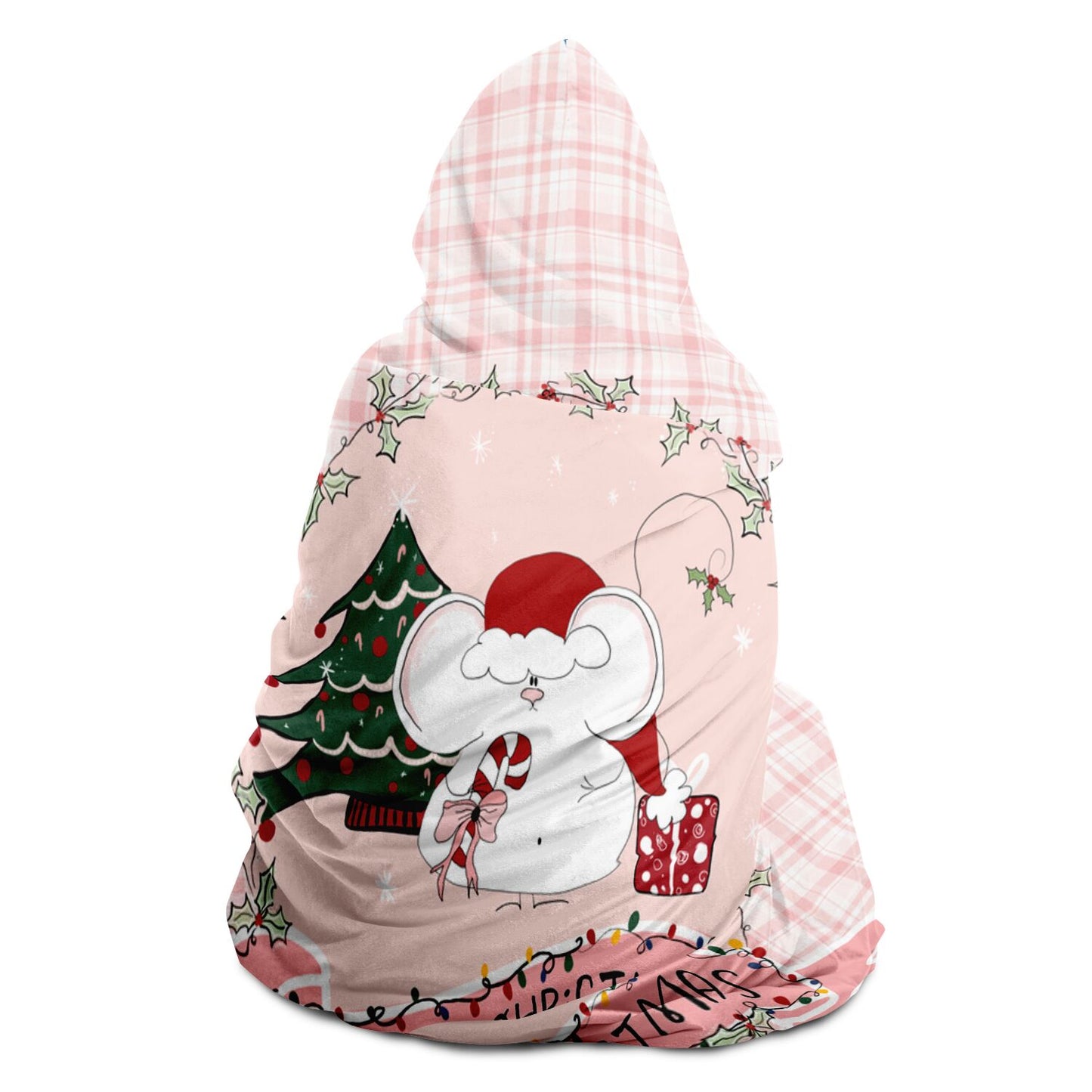 Mouse Christmas Hooded Blanket