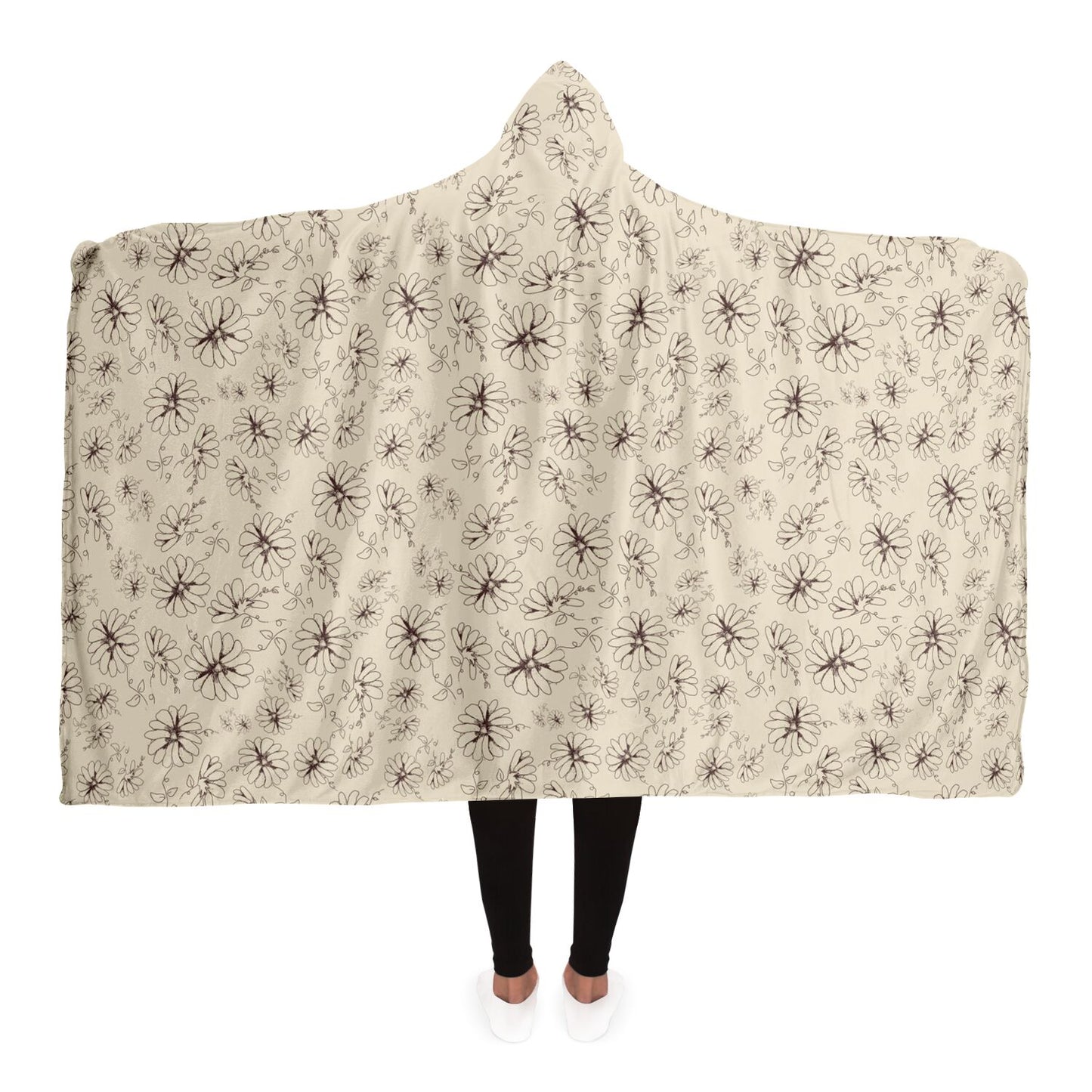 Line Daisy Hooded Blanket