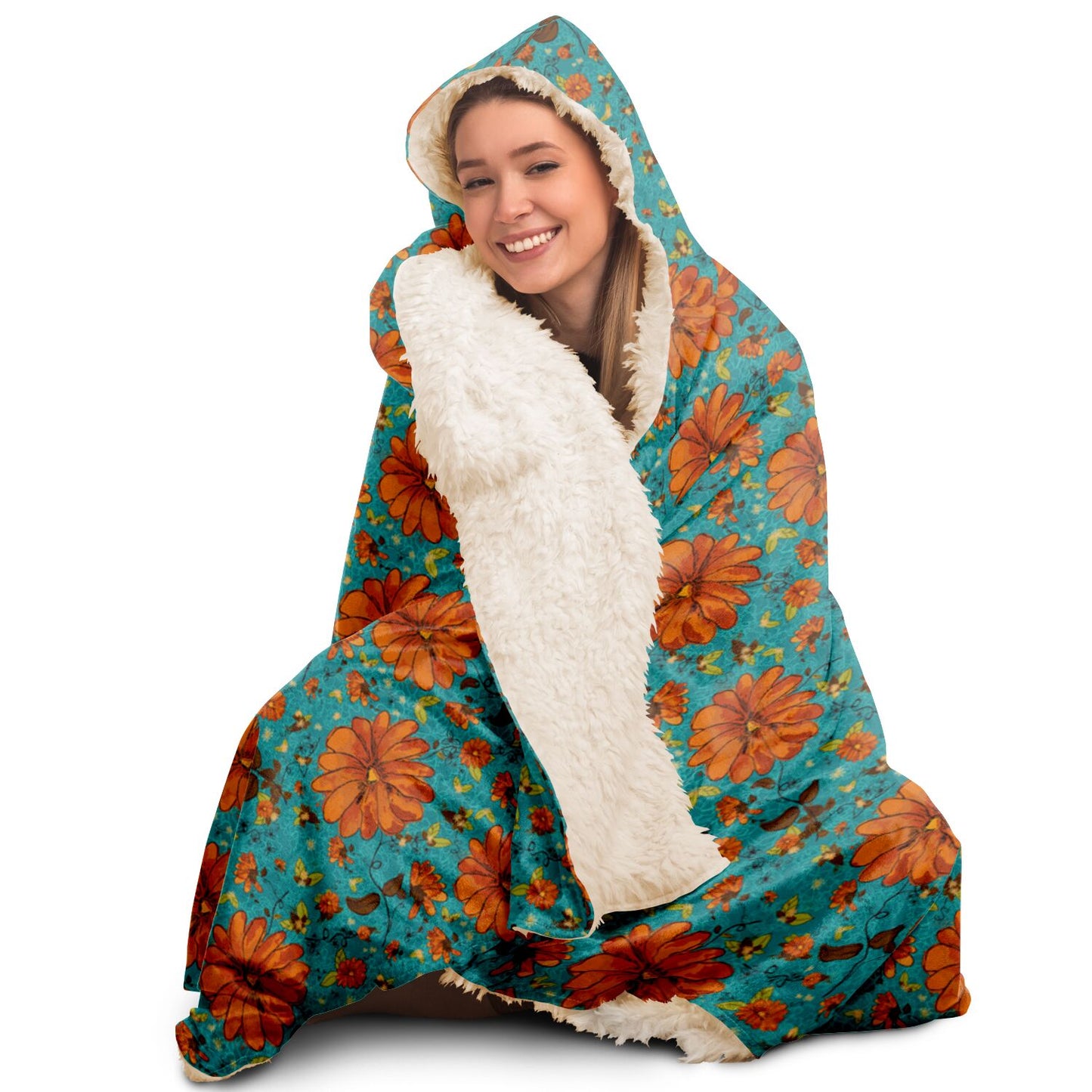 Autumn Daisy Hooded Blanket